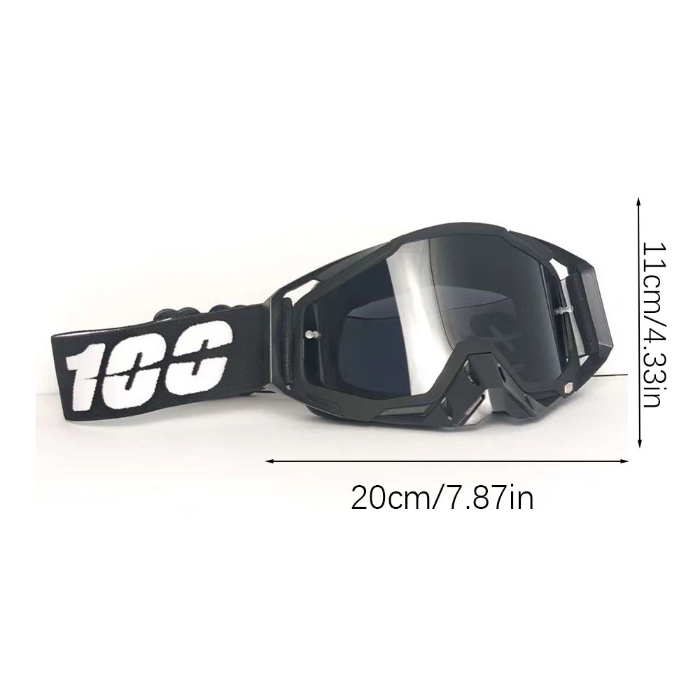 Shockproof Motorbike Safety Goggles Windproof Dust Resistant Curved Lens For Highway Long Distance Riding