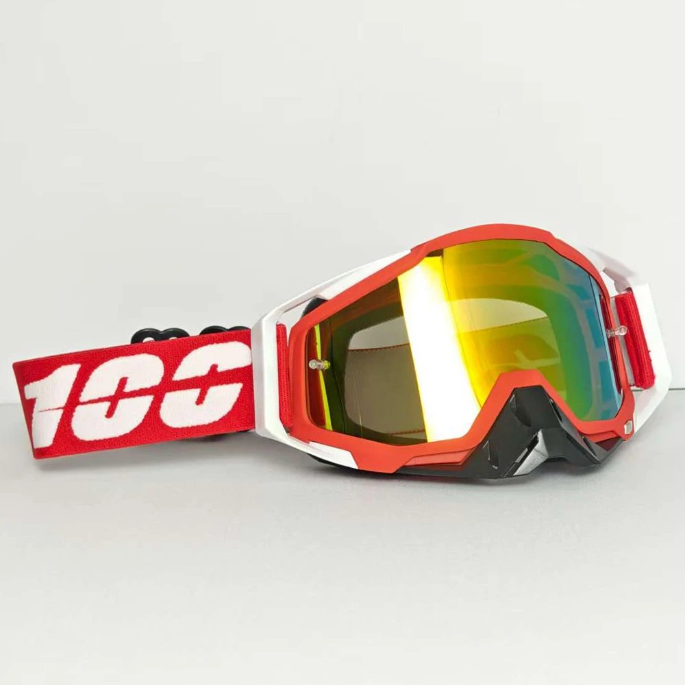 Shockproof Motorbike Safety Goggles Windproof Dust Resistant Curved Lens For Highway Long Distance Riding
