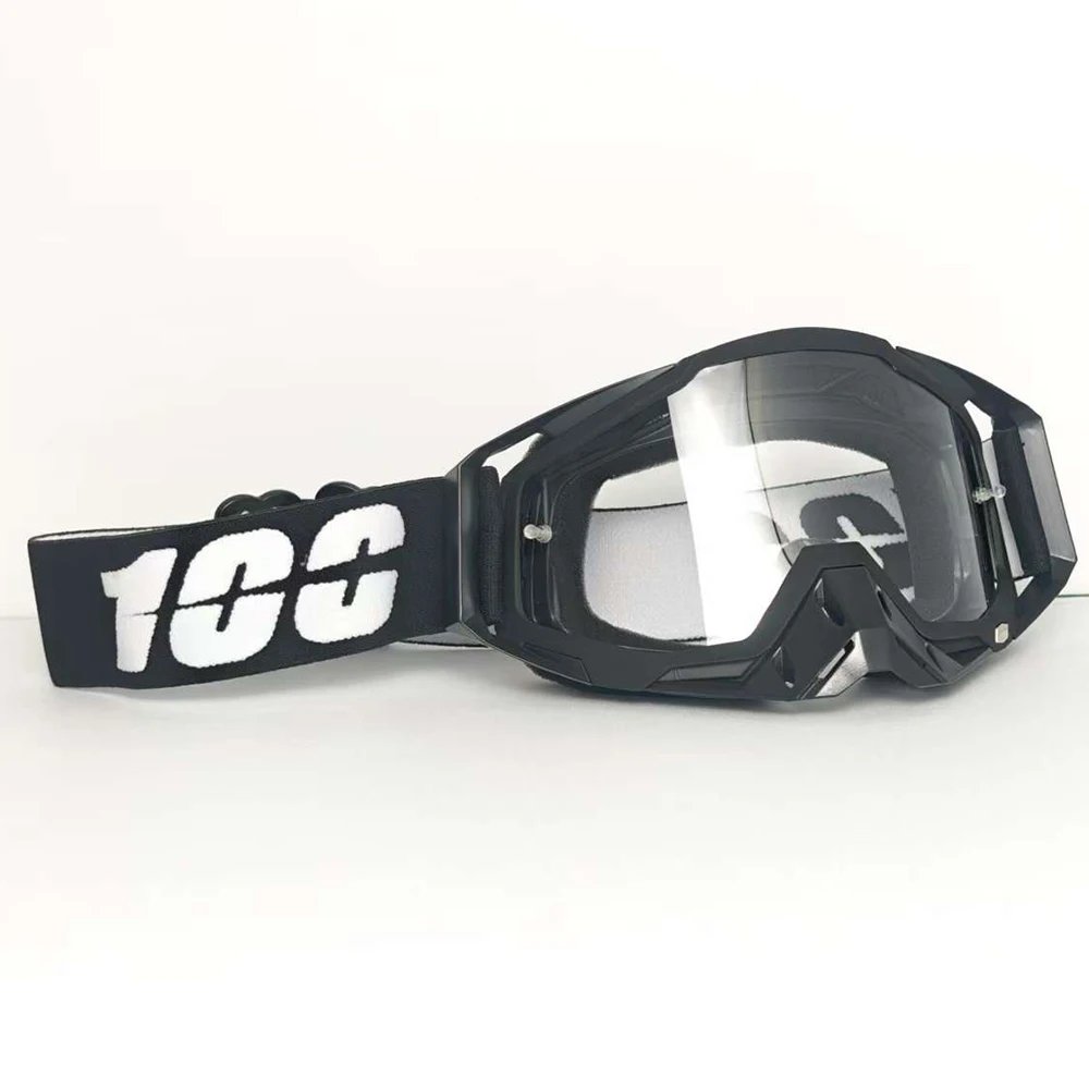 Shockproof Motorbike Safety Goggles Windproof Dust Resistant Curved Lens For Highway Long Distance Riding