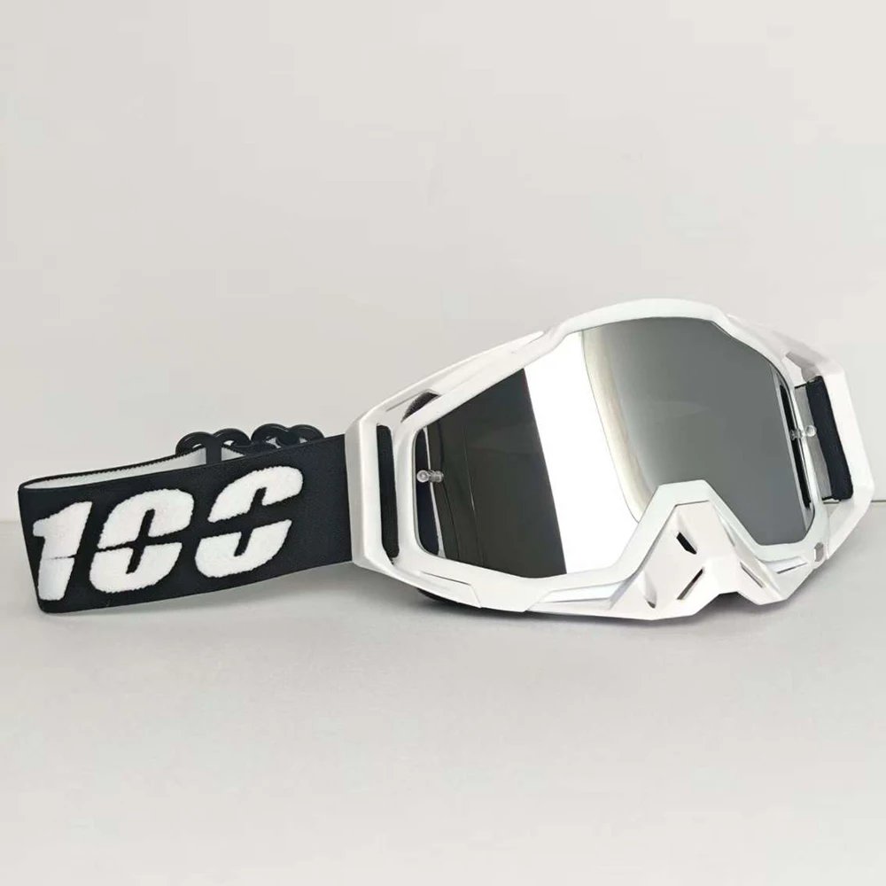 Shockproof Motorbike Safety Goggles Windproof Dust Resistant Curved Lens For Highway Long Distance Riding