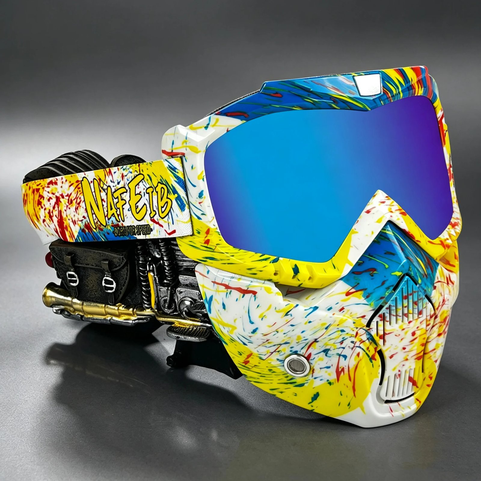 Unisex Windproof Dustproof Graffiti Motocross Goggles UV Protection Universal Outdoor Cycling Sports Mask for Men And Women Unisex Windproof Dustproof Graffiti Motocross Goggles UV Protection Universal Outdoor Cycling Sports Mask for Men And Women