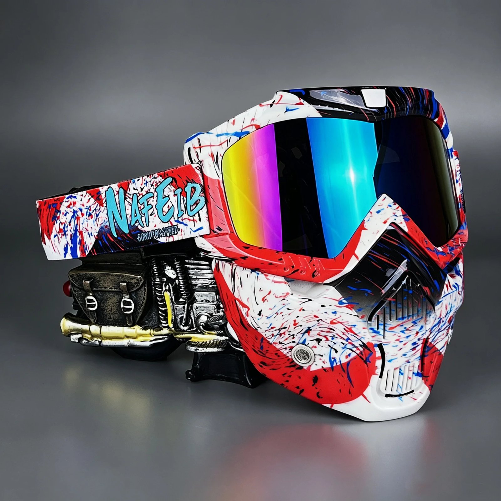 Unisex Windproof Dustproof Graffiti Motocross Goggles UV Protection Universal Outdoor Cycling Sports Mask for Men And Women Unisex Windproof Dustproof Graffiti Motocross Goggles UV Protection Universal Outdoor Cycling Sports Mask for Men And Women