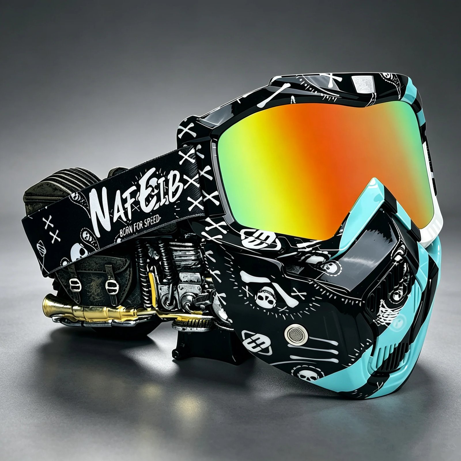 Unisex Windproof Dustproof Graffiti Motocross Goggles UV Protection Universal Outdoor Cycling Sports Mask for Men And Women Unisex Windproof Dustproof Graffiti Motocross Goggles UV Protection Universal Outdoor Cycling Sports Mask for Men And Women
