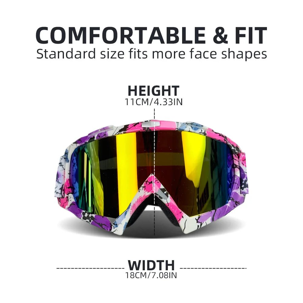 MX Motorcycle Motocross Goggles, Windproof Protective Off-Road Glasses for Men MTB ATV Cycling Racing Outdoor Sports MX Motorcycle Motocross Goggles, Windproof Protective Off-Road Glasses for Men MTB ATV Cycling Racing Outdoor Sports