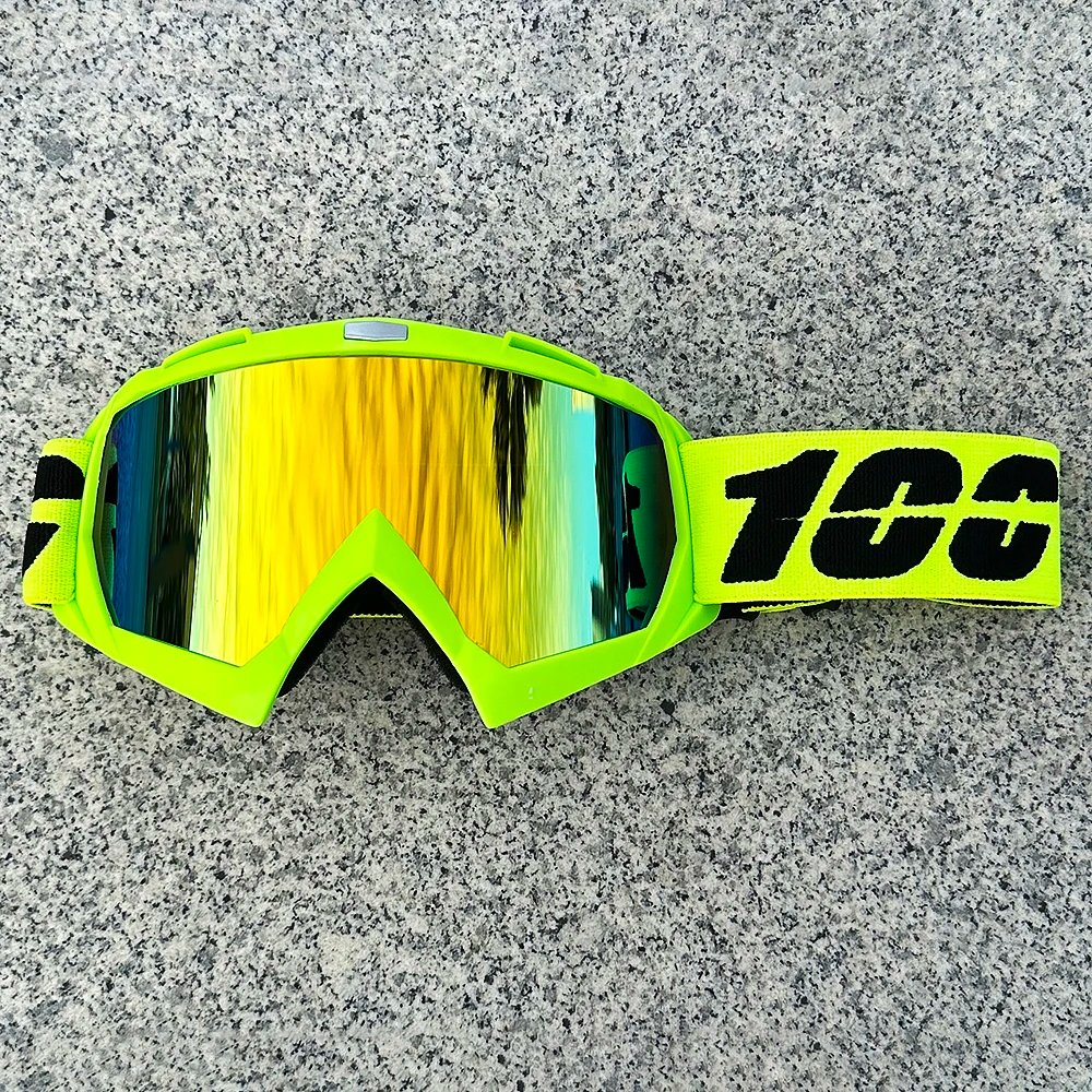 100 Motorcycle Goggles Cycling Glasses Outdoor Off-Road Ski Sport MX ATV Dirt Bike Racing Glasses Motocross Goggles Bike Glasses