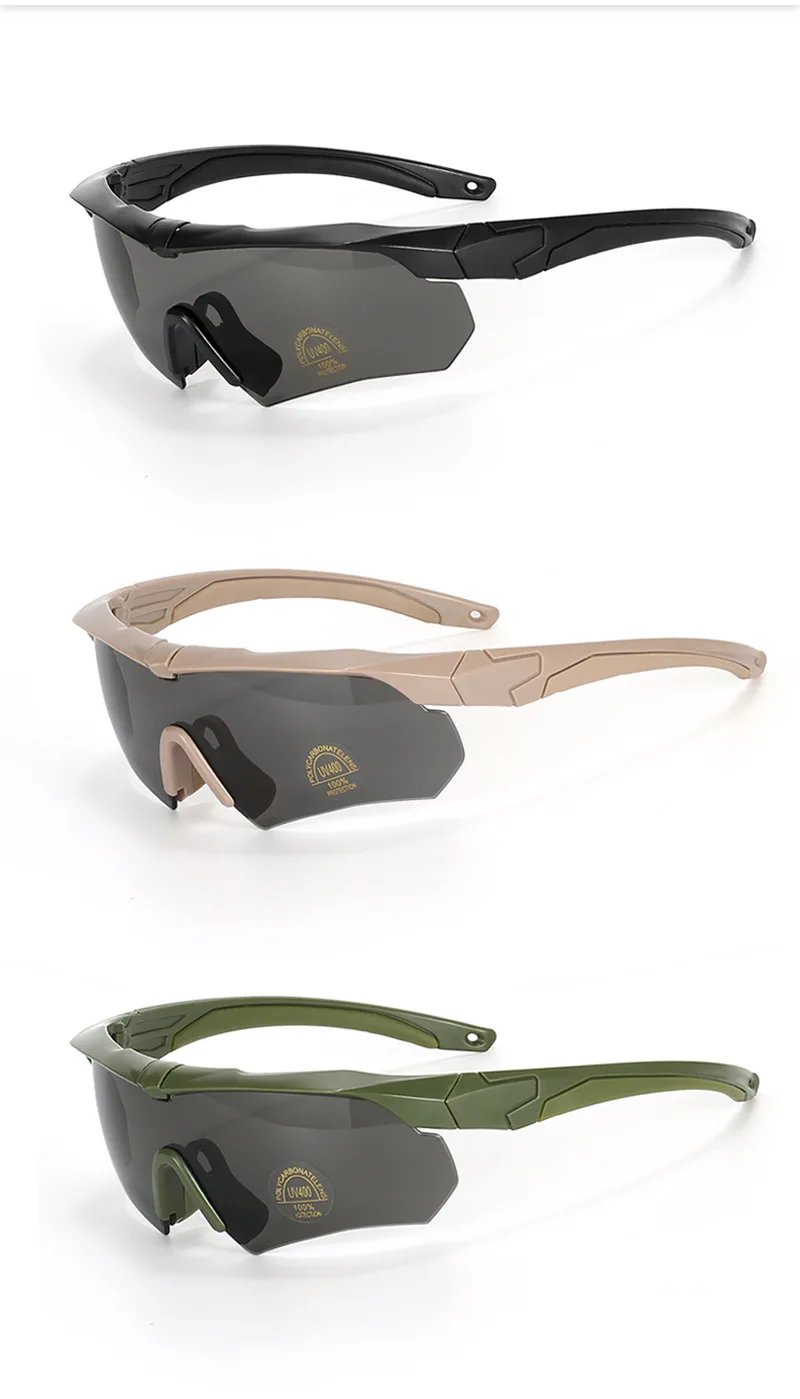 New Polarized Tactical Goggles 3 Lens Set Climbing Glasses Outdoor Sports Windproof Dustproof Safety Protective Glasses Eyewear New Polarized Tactical Goggles 3 Lens Set Climbing Glasses Outdoor Sports Windproof Dustproof Safety Protective Glasses Eyewear