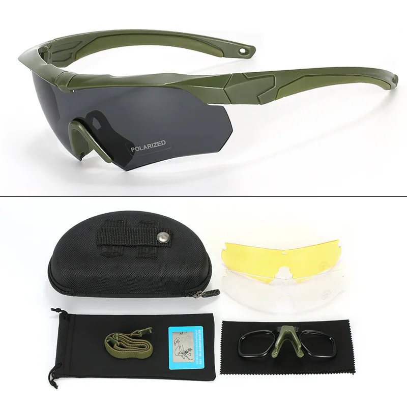 New Polarized Tactical Goggles 3 Lens Set Climbing Glasses Outdoor Sports Windproof Dustproof Safety Protective Glasses Eyewear New Polarized Tactical Goggles 3 Lens Set Climbing Glasses Outdoor Sports Windproof Dustproof Safety Protective Glasses Eyewear