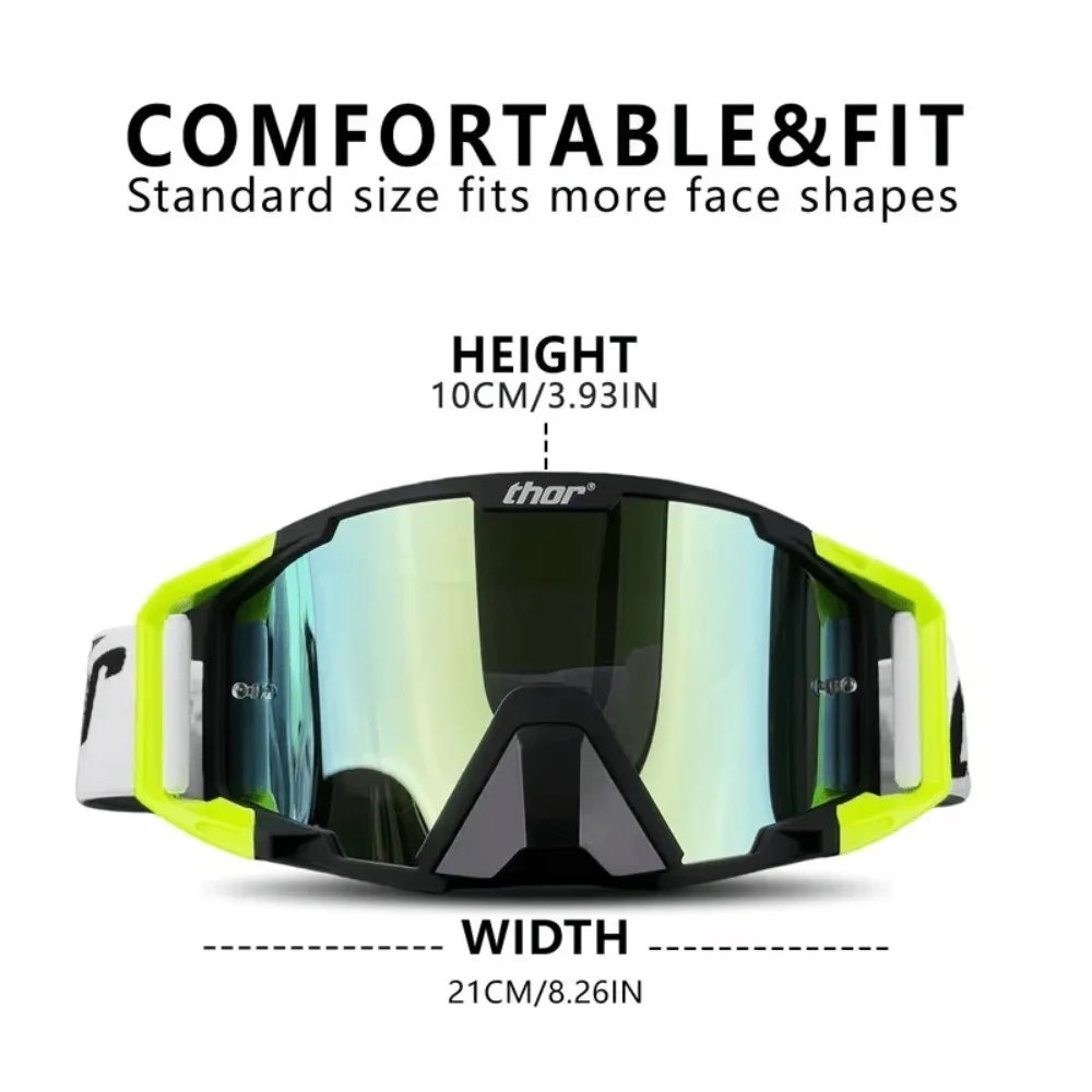 Off-Road Motocross Goggles with Nose Guard, UV Protection Anti-Fog Motorcycle Dirt Bike ATV MX Riding Goggles, Windproof Dustproof Adjustable Strap Off-Road Motocross Goggles with Nose Guard, UV Protection Anti-Fog Motorcycle Dirt Bike ATV MX Riding Goggles, Windproof Dustproof Adjustable Strap