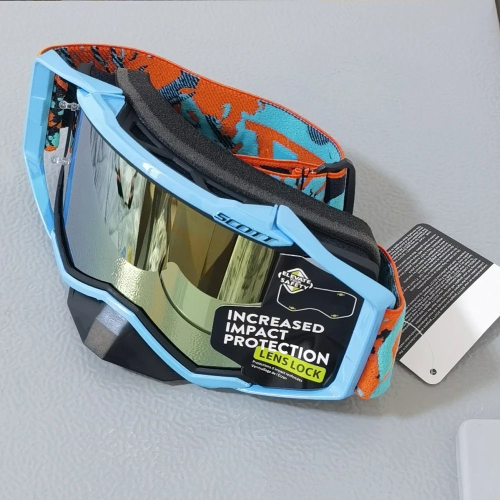 Premium Multi-Color Motocross Goggles, Universal Riding & Ski Sports Eyewear Fits MX, ATV, DH, MTB Helmets