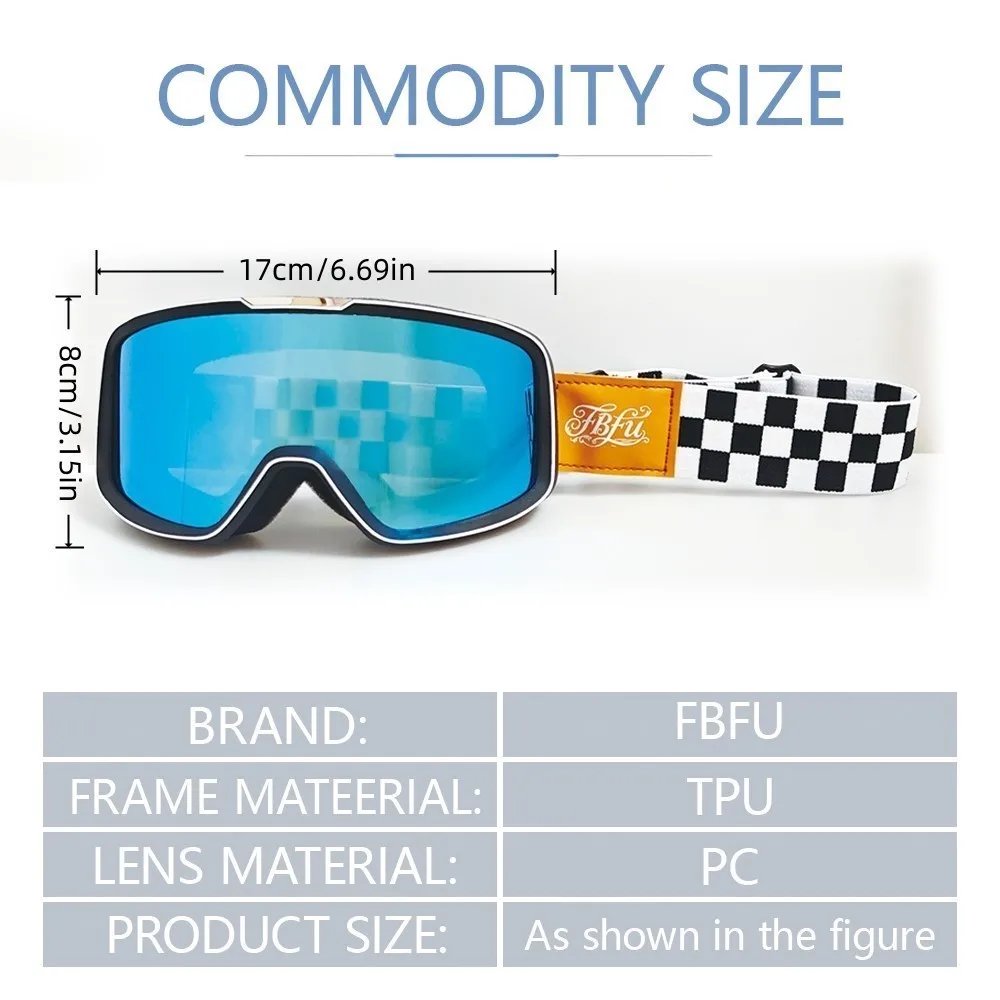 Scratch Resistant Motorbike Eyeglasses High Quality Lens Keep Clear View On Long Distance Outdoor Trip