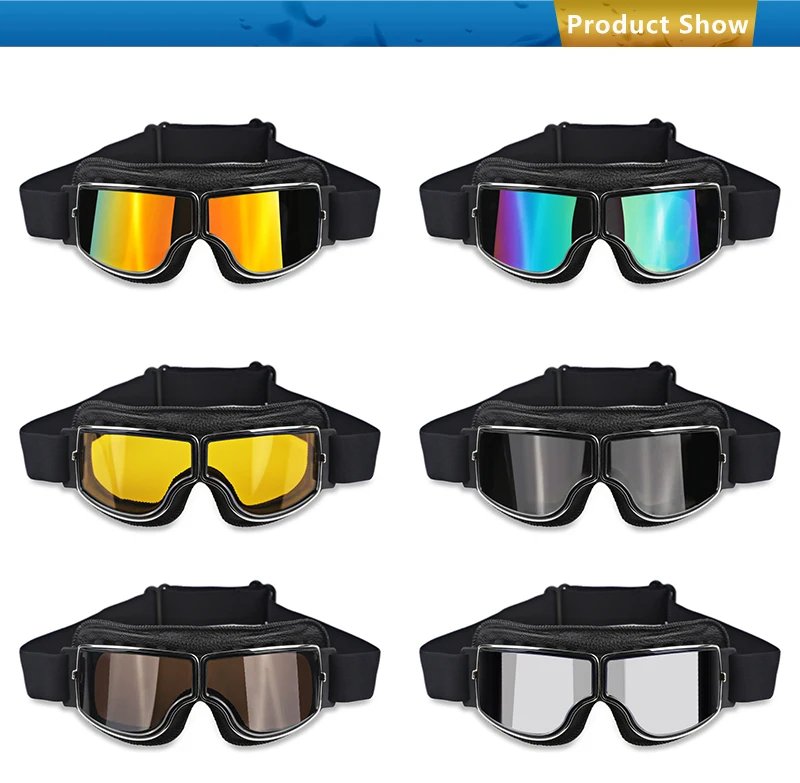 Universal Vintage Goggles Motorcycle Leather Goggles Glasses Cruiser Folding Goggles For Motorcycle Motocross racing Glasses Universal Vintage Goggles Motorcycle Leather Goggles Glasses Cruiser Folding Goggles For Motorcycle Motocross racing Glasses