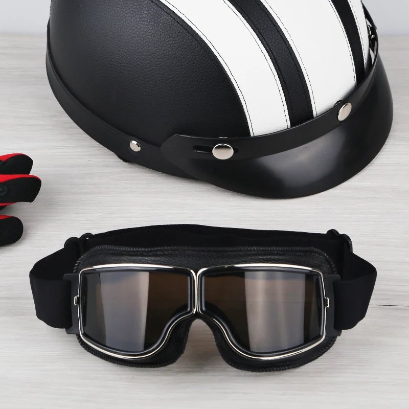 Universal Vintage Goggles Motorcycle Leather Goggles Glasses Cruiser Folding Goggles For Motorcycle Motocross racing Glasses Universal Vintage Goggles Motorcycle Leather Goggles Glasses Cruiser Folding Goggles For Motorcycle Motocross racing Glasses