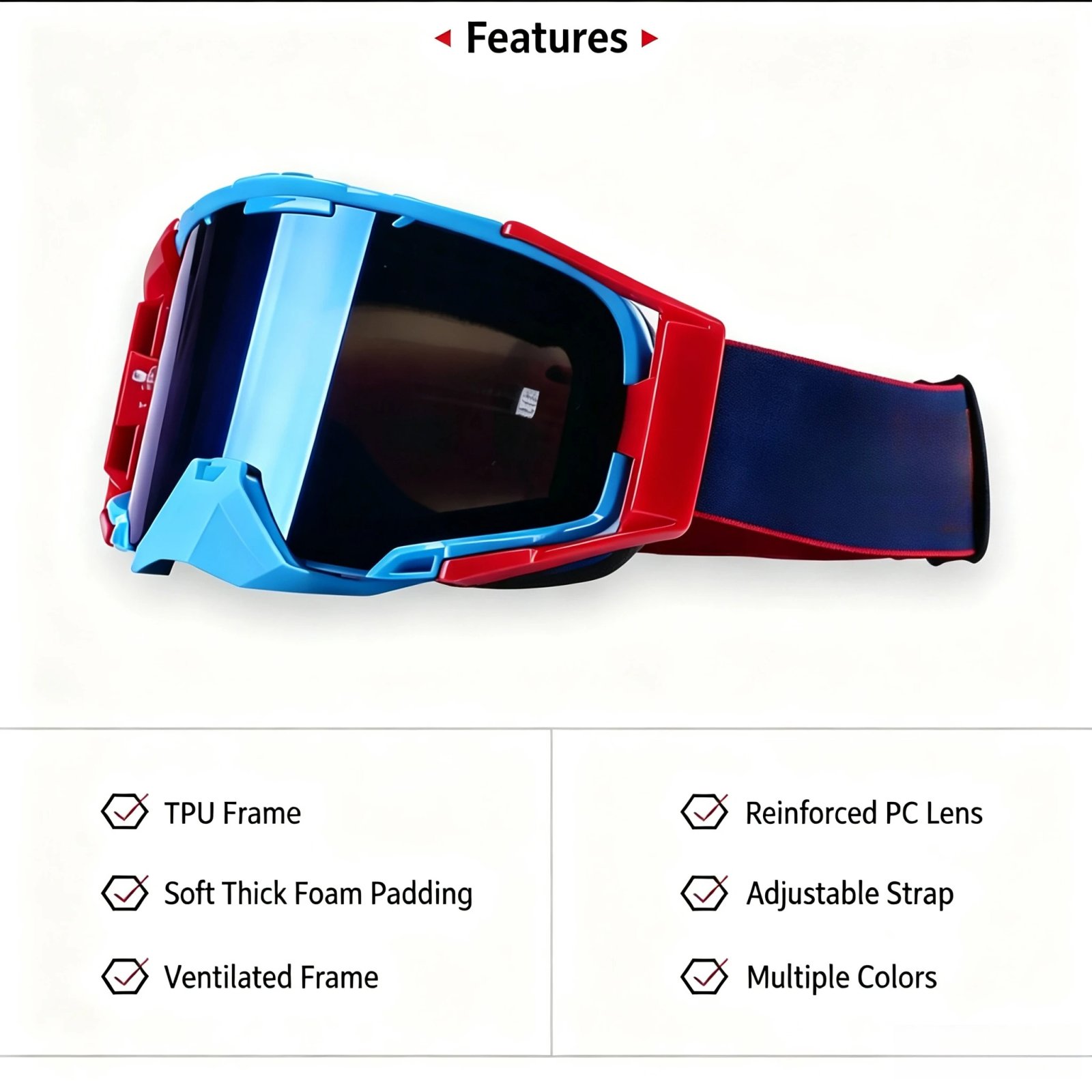 High Grade Windproof Skiing Mountaineering Cycling Racing Polarized Goggles Wearproof Motorcycle Goggles Off-road Sunglasses High Grade Windproof Skiing Mountaineering Cycling Racing Polarized Goggles Wearproof Motorcycle Goggles Off-road Sunglasses