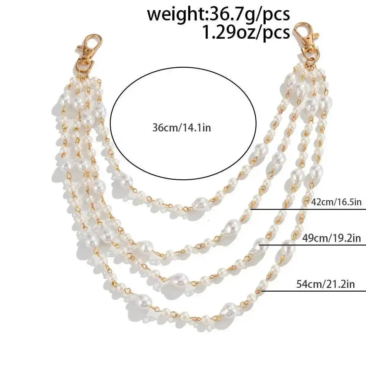 Salircon Stylish Multi layer Pearl Imitation Jeans Pants Chain Men Punk Trouser Keychain Wallet Chain Male Jewelry Accessory Salircon Stylish Multi layer Pearl Imitation Jeans Pants Chain Men Punk Trouser Keychain Wallet Chain Male Jewelry Accessory