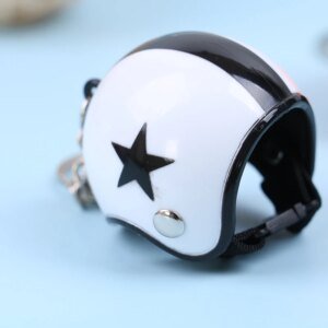 (.) Motorcycle Helmets Key chain Women Men Cute Safety Helmet Car Keychain Bags
