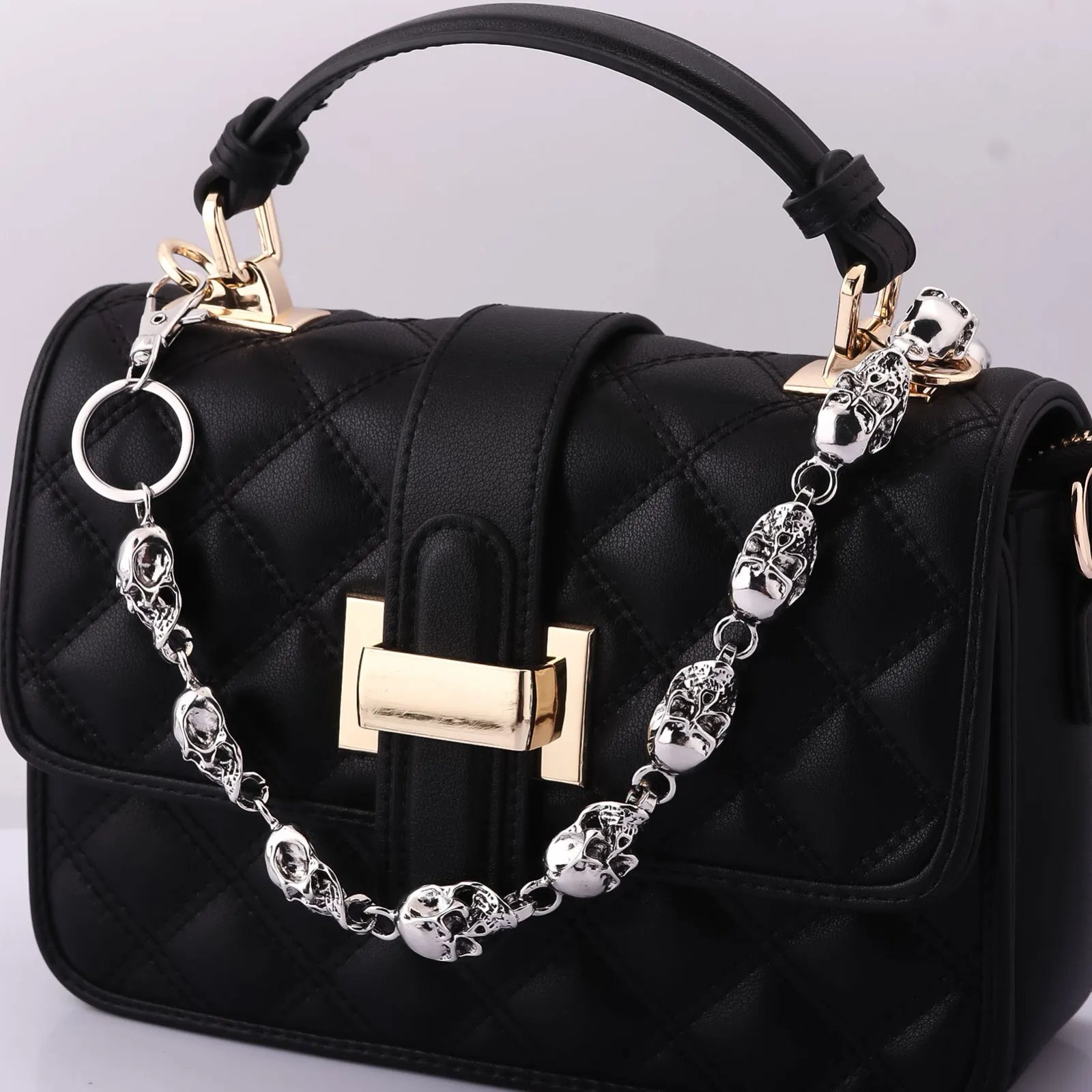 Skull Jeans Chain Hip Hop Punk Dark Skull Metal Waist Chain Cool Unisex Accessories Cycling Fashion Chain Women's Bag Pendant Skull Jeans Chain Hip Hop Punk Dark Skull Metal Waist Chain Cool Unisex Accessories Cycling Fashion Chain Women's Bag Pendant