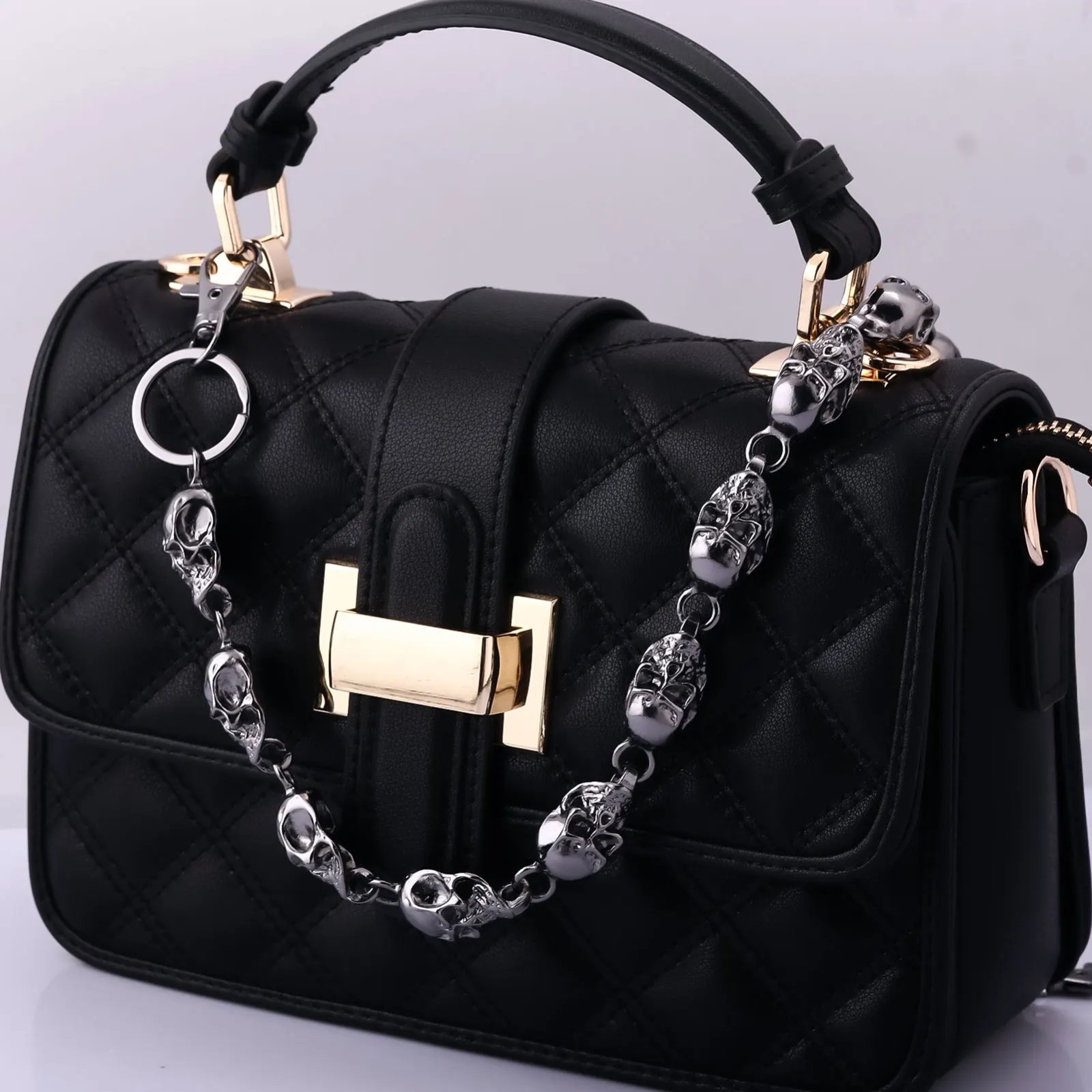 Skull Jeans Chain Hip Hop Punk Dark Skull Metal Waist Chain Cool Unisex Accessories Cycling Fashion Chain Women's Bag Pendant