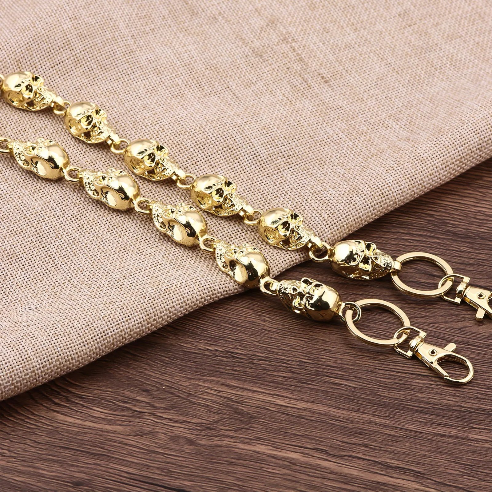Skull Jeans Chain Hip Hop Punk Dark Skull Metal Waist Chain Cool Unisex Accessories Cycling Fashion Chain Women's Bag Pendant Skull Jeans Chain Hip Hop Punk Dark Skull Metal Waist Chain Cool Unisex Accessories Cycling Fashion Chain Women's Bag Pendant
