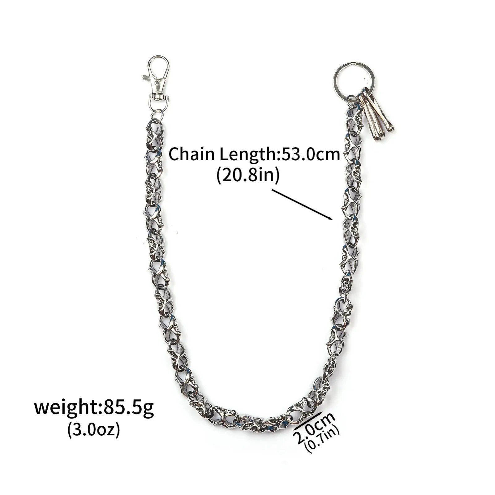 Skull Trouser Chain High-grade Hip-hop Trend Dark Punk Style Waist Chain Men And Women Rock Motorcycle Denim Pendant Jewelry Skull Trouser Chain High-grade Hip-hop Trend Dark Punk Style Waist Chain Men And Women Rock Motorcycle Denim Pendant Jewelry