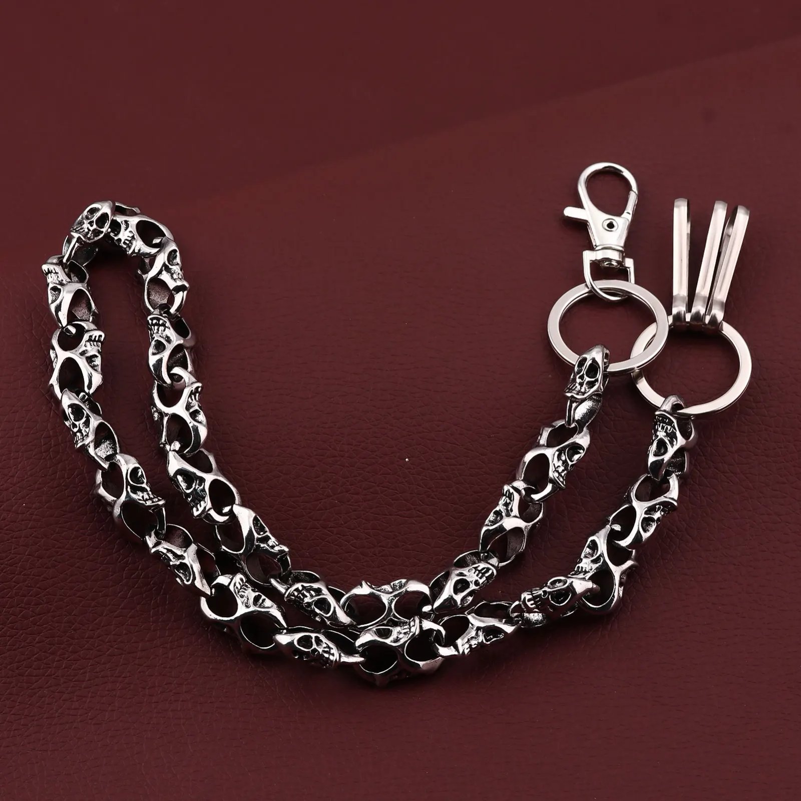 Skull Trouser Chain High-grade Hip-hop Trend Dark Punk Style Waist Chain Men And Women Rock Motorcycle Denim Pendant Jewelry Skull Trouser Chain High-grade Hip-hop Trend Dark Punk Style Waist Chain Men And Women Rock Motorcycle Denim Pendant Jewelry