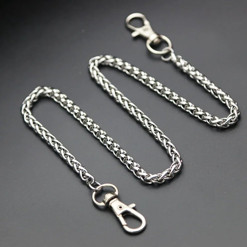 Stainless Steel Long Metal Wallet Chain Leash Pant Jean Keychain Ring Clip Men's Hip Hop Jewelry Stainless Steel Long Metal Wallet Chain Leash Pant Jean Keychain Ring Clip Men's Hip Hop Jewelry