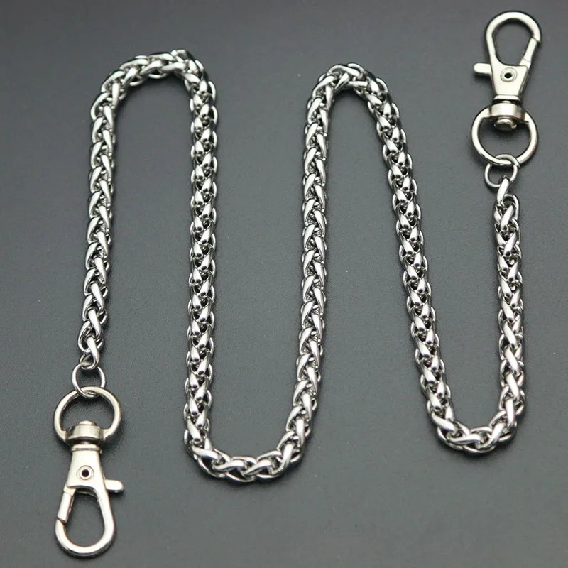 Stainless Steel Long Metal Wallet Chain Leash Pant Jean Keychain Ring Clip Men's Hip Hop Jewelry Stainless Steel Long Metal Wallet Chain Leash Pant Jean Keychain Ring Clip Men's Hip Hop Jewelry