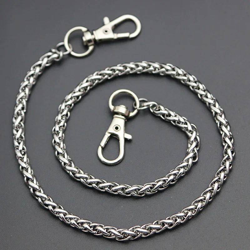Stainless Steel Long Metal Wallet Chain Leash Pant Jean Keychain Ring Clip Men's Hip Hop Jewelry Stainless Steel Long Metal Wallet Chain Leash Pant Jean Keychain Ring Clip Men's Hip Hop Jewelry