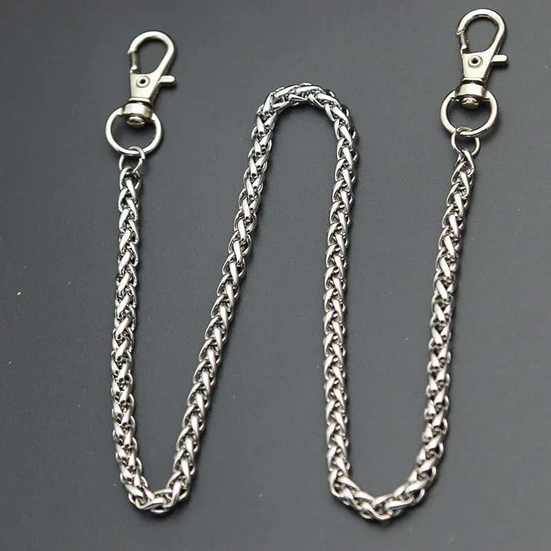 Stainless Steel Long Metal Wallet Chain Leash Pant Jean Keychain Ring Clip Men's Hip Hop Jewelry Stainless Steel Long Metal Wallet Chain Leash Pant Jean Keychain Ring Clip Men's Hip Hop Jewelry