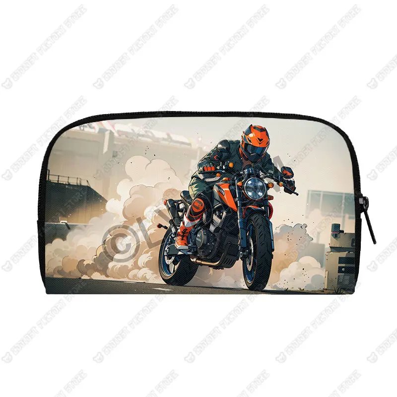 Cool Motorcycle Pattern Wallet Motorbike Women Purse Motor Bicycle Money Bag Credit Card Earphone Phone Holder Long Wallet