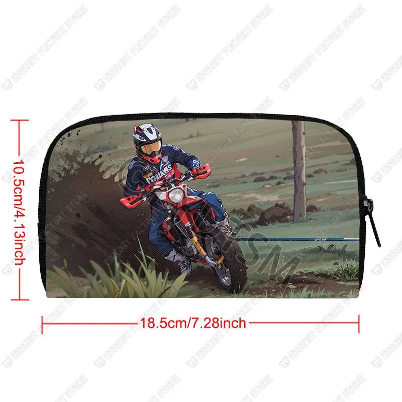 Cool Motorcycle Pattern Wallet Motorbike Women Purse Motor Bicycle Money Bag Credit Card Earphone Phone Holder Long Wallet