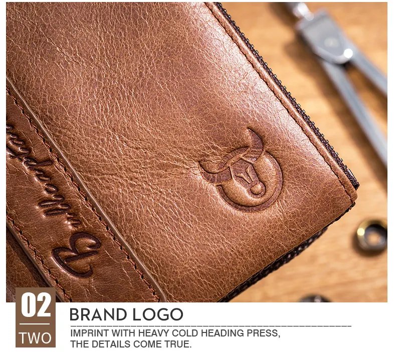 BULLCAPTAIN Retro Leather Men's Wallet Leather Zipper Buckle Short Money Wallet Card Holder Coin Purse RFID Wallet QB06 BULLCAPTAIN Retro Leather Men's Wallet Leather Zipper Buckle Short Money Wallet Card Holder Coin Purse RFID Wallet QB06