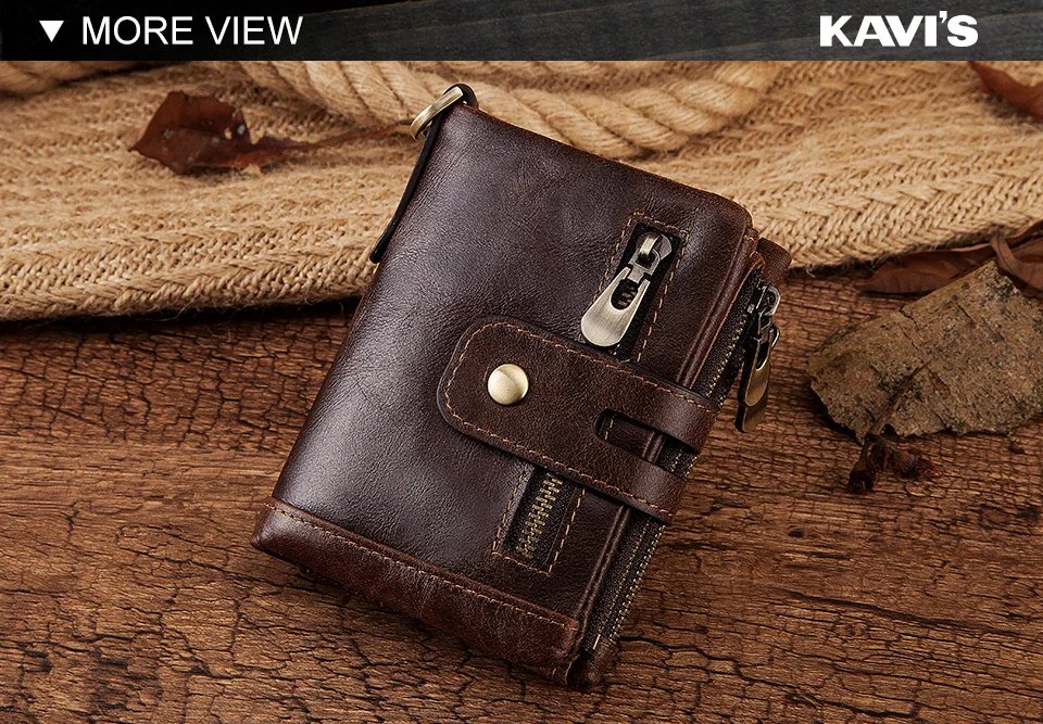 HUMERPAUL100% Genuine Cowhide Leather Wallet For Men Short RFID Money Purse Card Holder Double Zipper Bifold Coin Pocket HUMERPAUL100% Genuine Cowhide Leather Wallet For Men Short RFID Money Purse Card Holder Double Zipper Bifold Coin Pocket