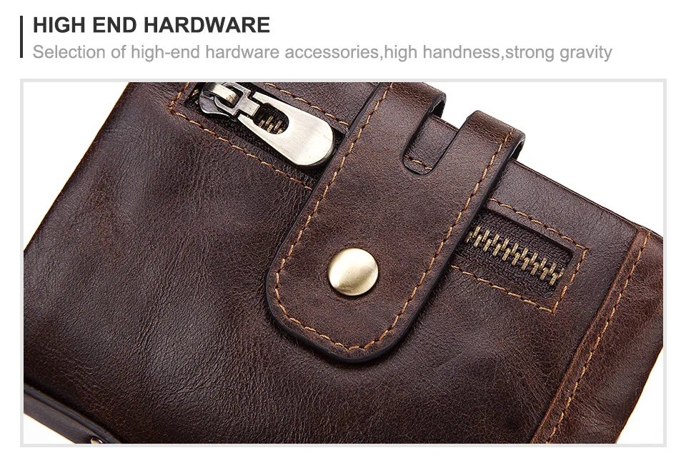 HUMERPAUL100% Genuine Cowhide Leather Wallet For Men Short RFID Money Purse Card Holder Double Zipper Bifold Coin Pocket HUMERPAUL100% Genuine Cowhide Leather Wallet For Men Short RFID Money Purse Card Holder Double Zipper Bifold Coin Pocket