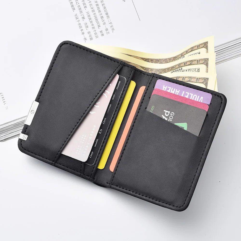 Casual Men's PU Leather Wallet Small Portable Card Holder Suitable for Students Use Casual Men's PU Leather Wallet Small Portable Card Holder Suitable for Students Use
