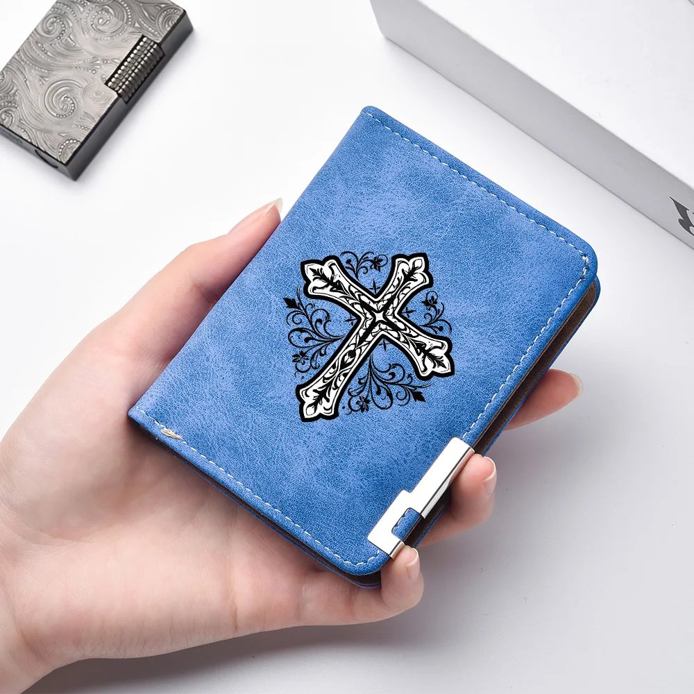 Casual Men's PU Leather Wallet Small Portable Card Holder Suitable for Students Use