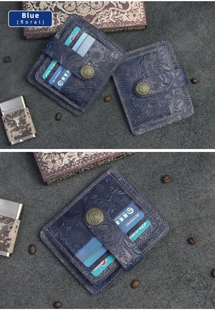 100% Genuine Leather Card Wallet For Men Women Handmade Cowhide Credit / ID Card Holder With Change Purse Cards Cover 100% Genuine Leather Card Wallet For Men Women Handmade Cowhide Credit / ID Card Holder With Change Purse Cards Cover
