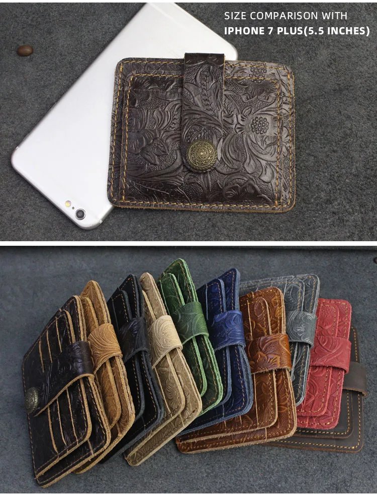 100% Genuine Leather Card Wallet For Men Women Handmade Cowhide Credit / ID Card Holder With Change Purse Cards Cover 100% Genuine Leather Card Wallet For Men Women Handmade Cowhide Credit / ID Card Holder With Change Purse Cards Cover