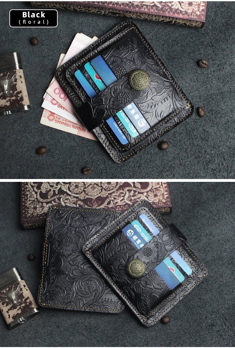 100% Genuine Leather Card Wallet For Men Women Handmade Cowhide Credit / ID Card Holder With Change Purse Cards Cover 100% Genuine Leather Card Wallet For Men Women Handmade Cowhide Credit / ID Card Holder With Change Purse Cards Cover