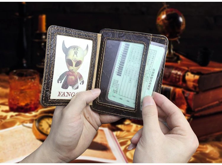 100% Genuine Leather Card Wallet For Men Women Handmade Cowhide Credit / ID Card Holder With Change Purse Cards Cover 100% Genuine Leather Card Wallet For Men Women Handmade Cowhide Credit / ID Card Holder With Change Purse Cards Cover