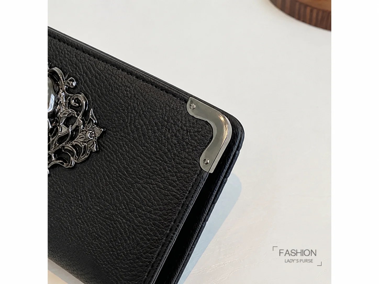 Unisex Long Men Women's Purse Punk Skull PU Leather Wallet Zipper Clutch Portable Casual Lady Cash Purse Wallet