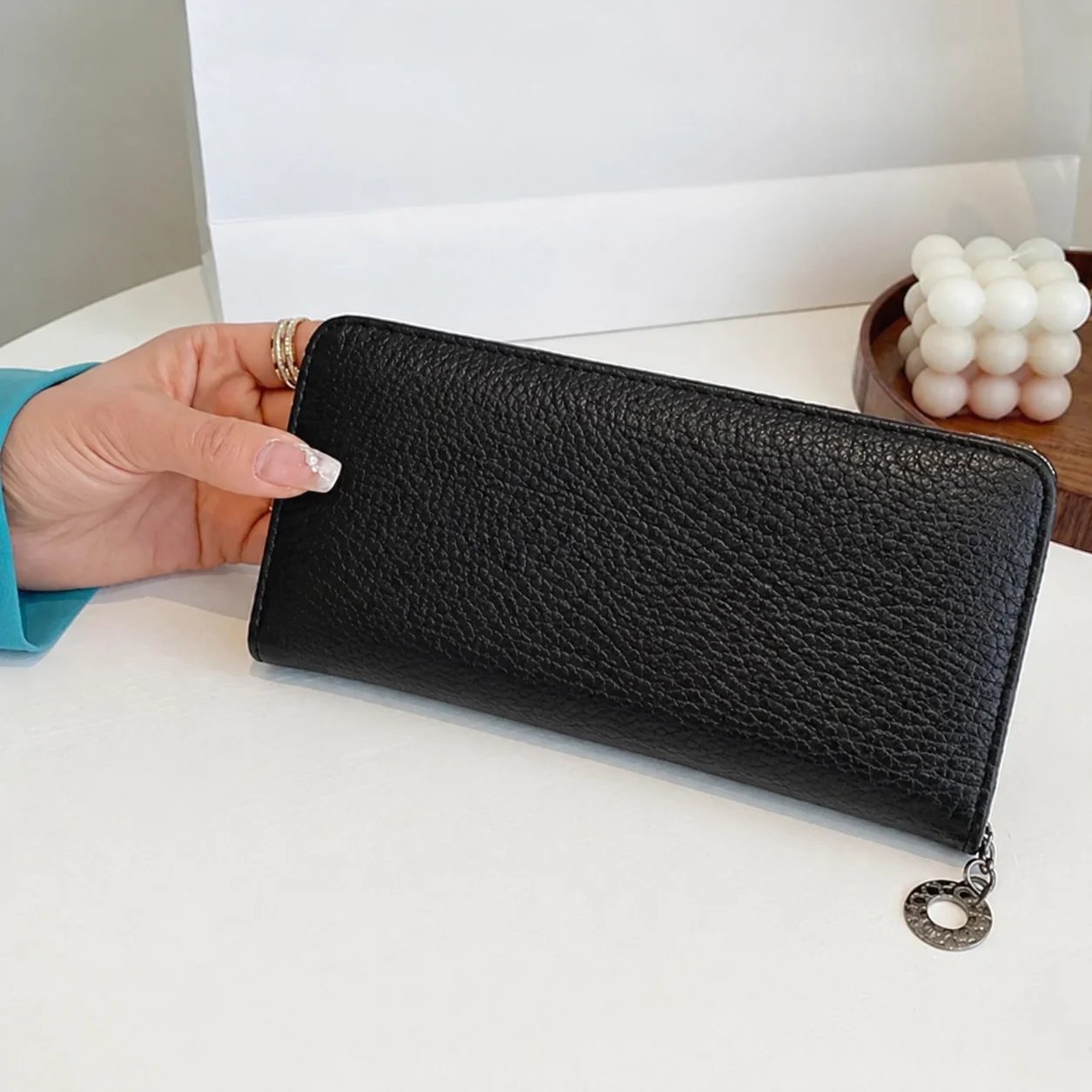 Unisex Long Men Women's Purse Punk Skull PU Leather Wallet Zipper Clutch Portable Casual Lady Cash Purse Wallet