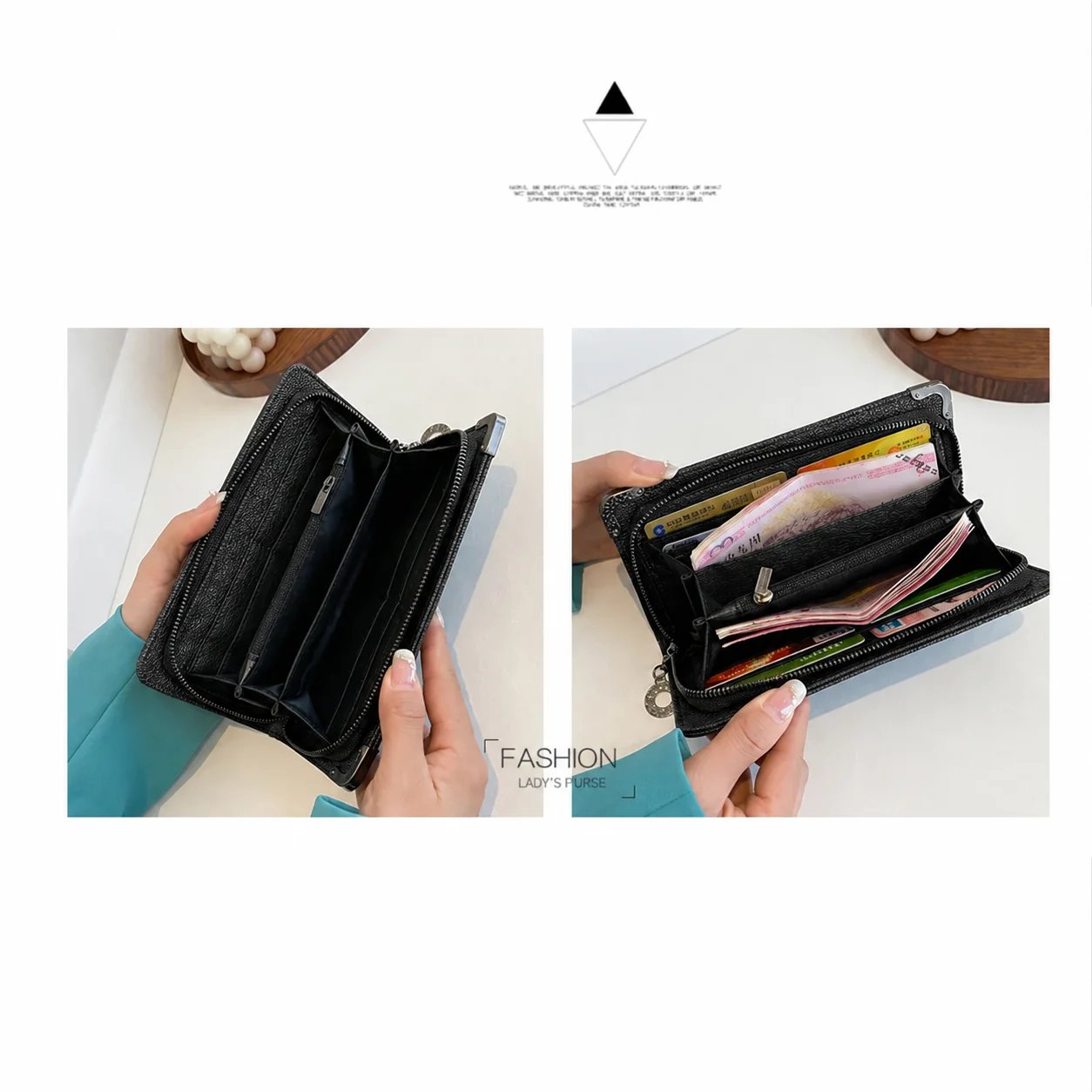 Unisex Long Men Women's Purse Punk Skull PU Leather Wallet Zipper Clutch Portable Casual Lady Cash Purse Wallet