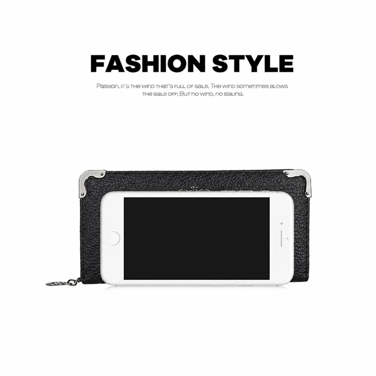 Unisex Long Men Women's Purse Punk Skull PU Leather Wallet Zipper Clutch Portable Casual Lady Cash Purse Wallet