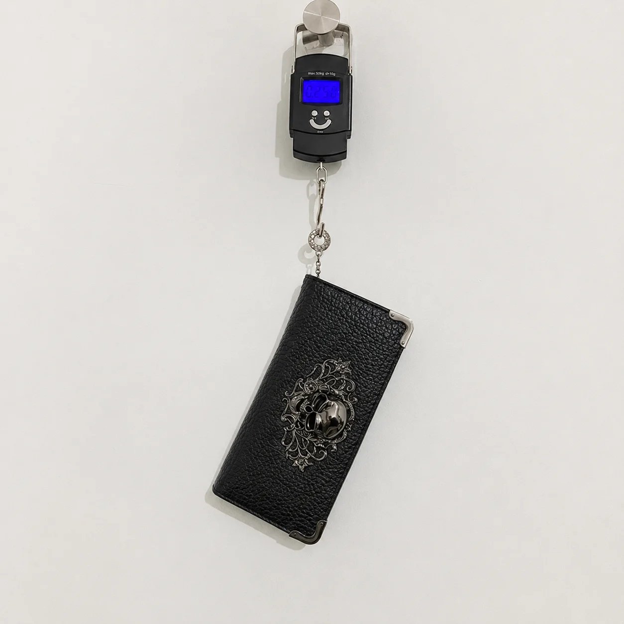 Unisex Long Men Women's Purse Punk Skull PU Leather Wallet Zipper Clutch Portable Casual Lady Cash Purse Wallet
