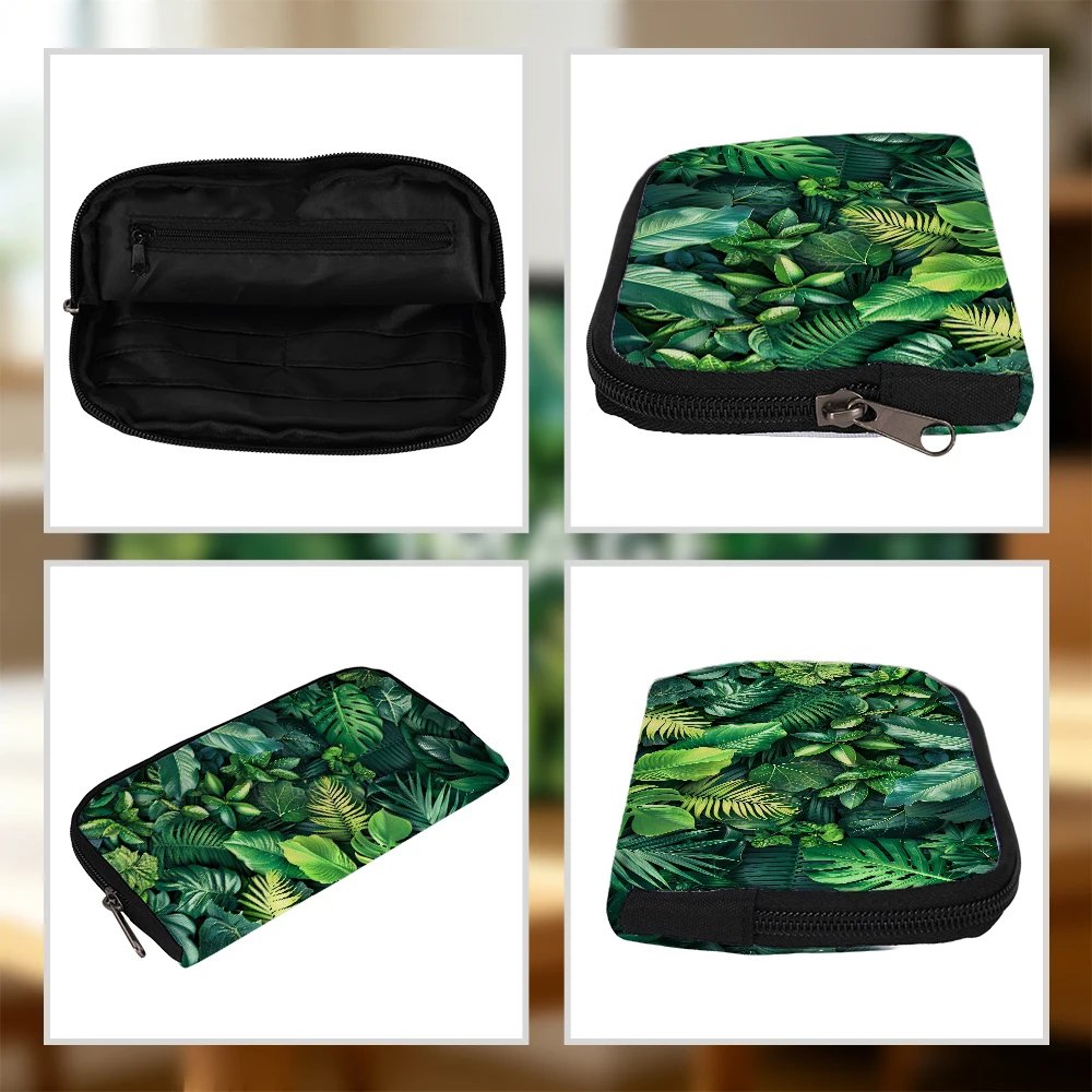 Vintage Black Gothic Bat,Cat Curiosity Pattern Wallets Portable Money Coin Purse Card Money Bags Storage Bag Headphone Bag