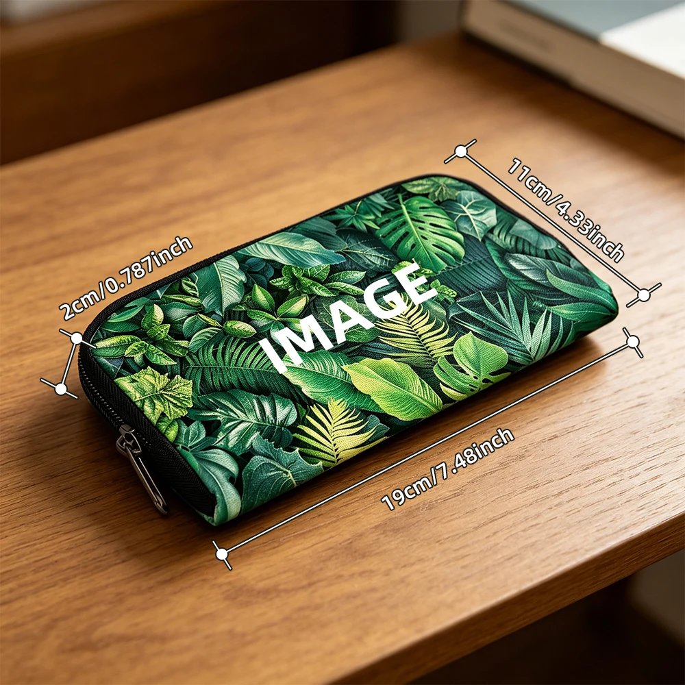 Vintage Black Gothic Bat,Cat Curiosity Pattern Wallets Portable Money Coin Purse Card Money Bags Storage Bag Headphone Bag