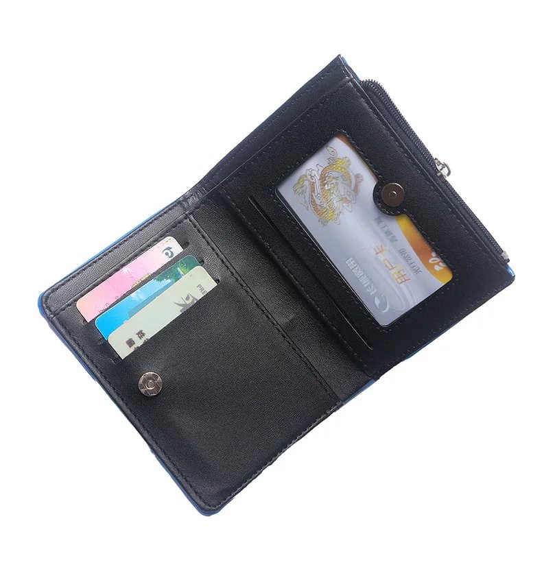 Skull Dark Halloween Theme Zipper PU Leather Wallet Cartoon Short Bilfold Purse Trendy Gift