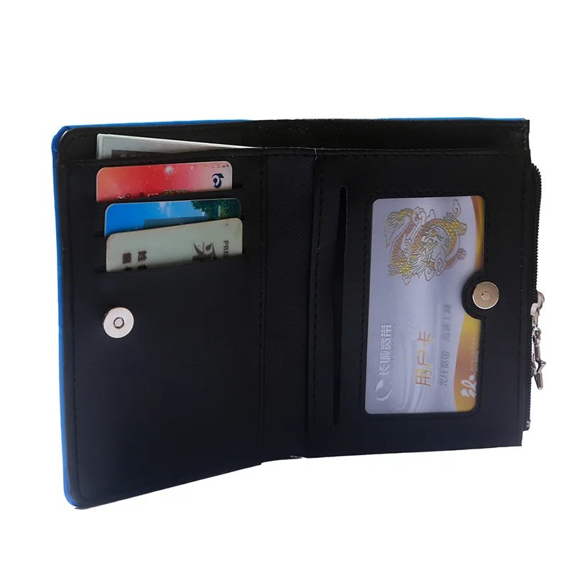Skull Dark Halloween Theme Zipper PU Leather Wallet Cartoon Short Bilfold Purse Trendy Gift