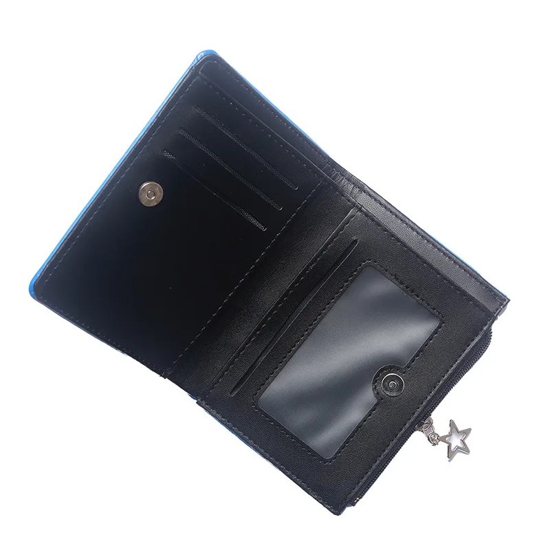 Skull Dark Halloween Theme Zipper PU Leather Wallet Cartoon Short Bilfold Purse Trendy Gift