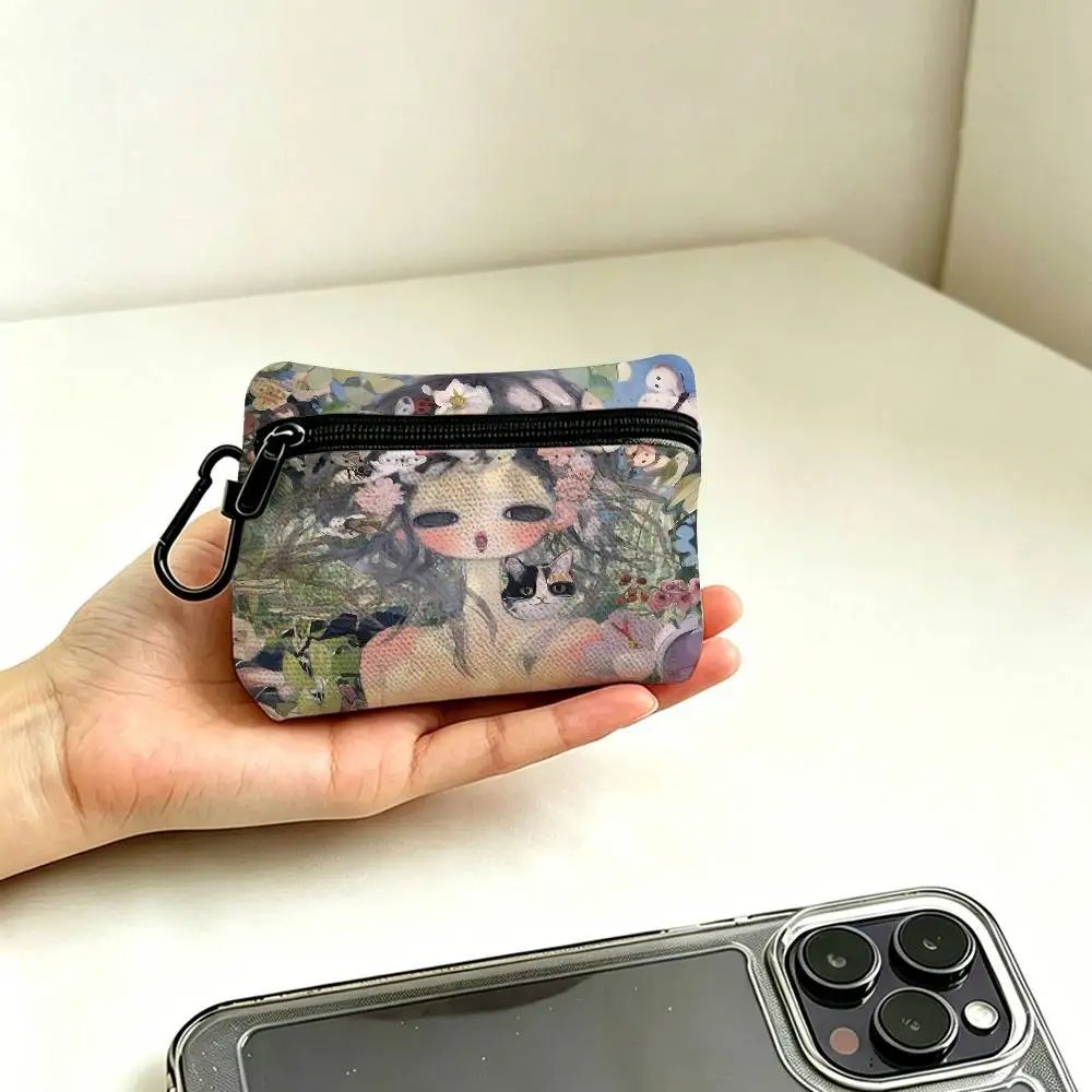 A-A-Three-Without-Roots Mysterious-Melancholic Waterproof Oxford Cloth Zipper Wallet Portable Hanging Small Coin Purse A-A-Three-Without-Roots Mysterious-Melancholic Waterproof Oxford Cloth Zipper Wallet Portable Hanging Small Coin Purse
